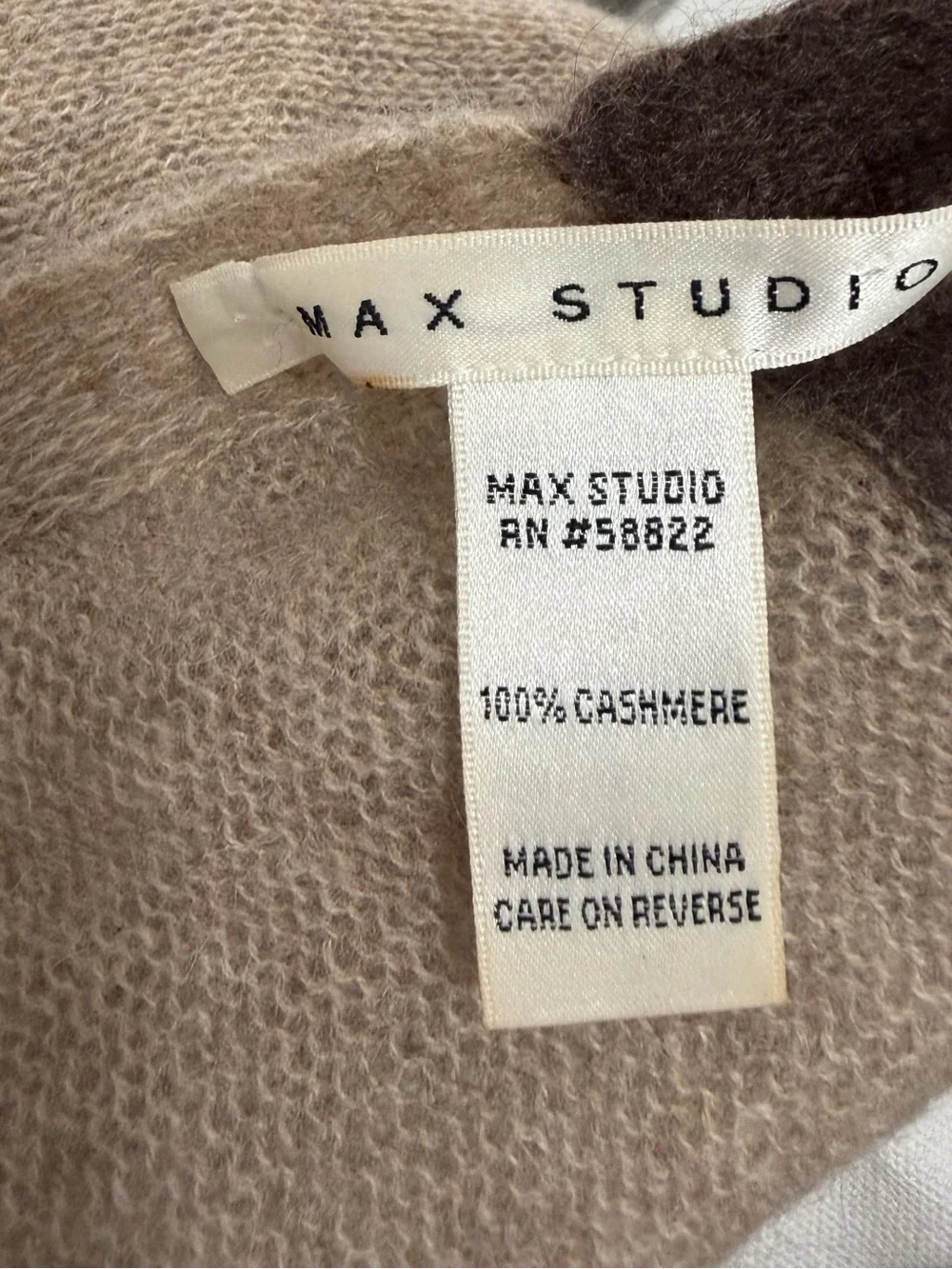 Max Studio Cashmere 2-Tone Brown Infinity Scarf - Women Accessories